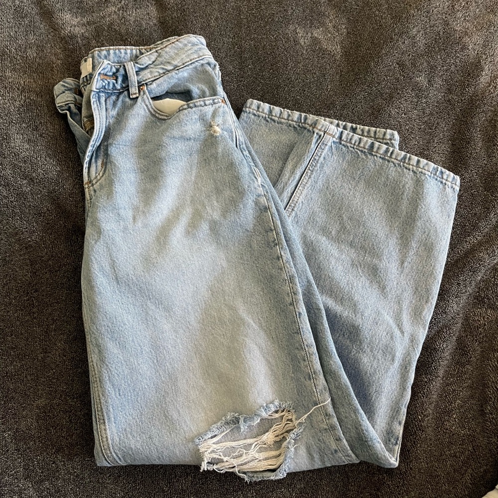 GARAGE blue ample baggy mid rise jeans SIZE 27/05